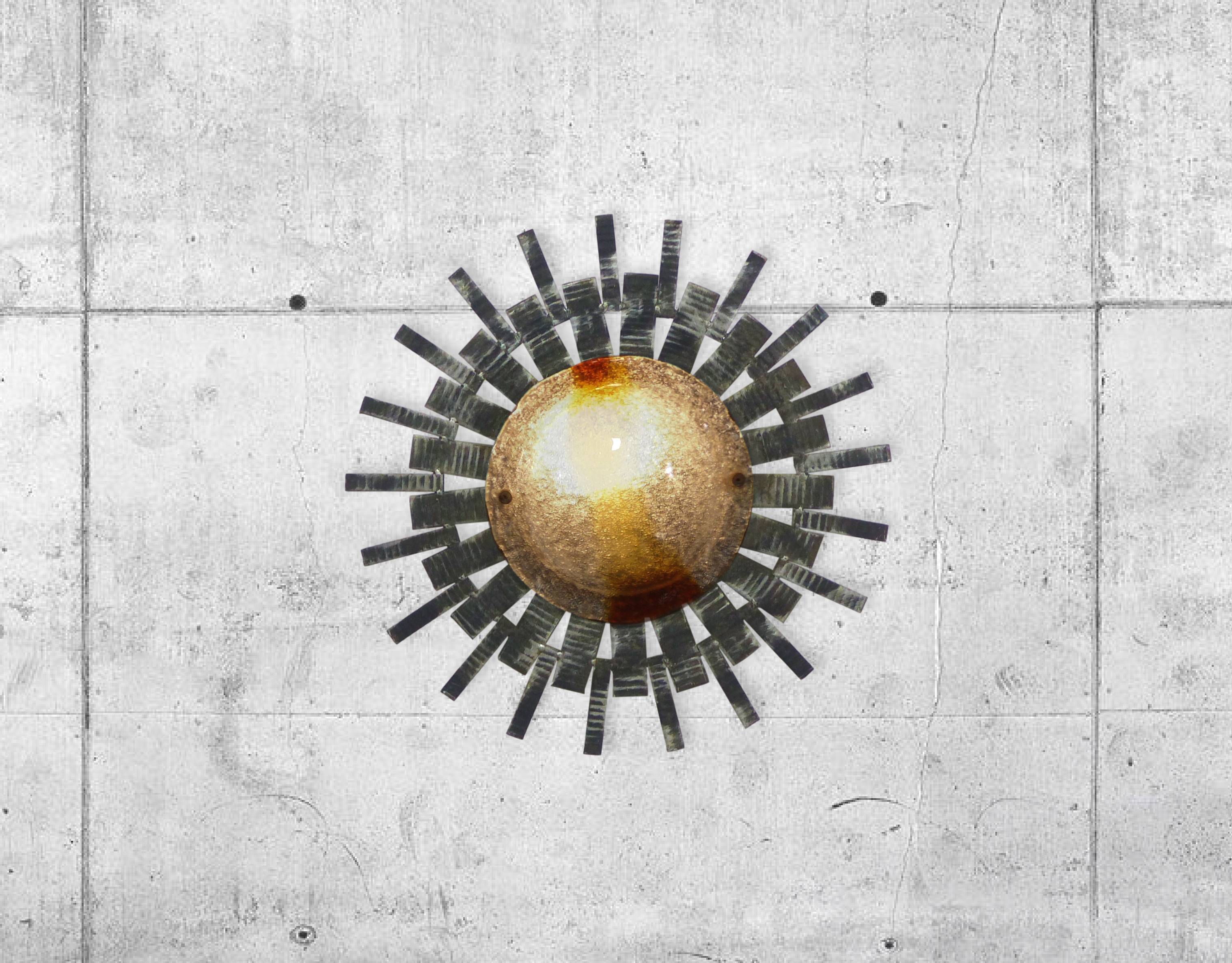 Wall light brutalist vintage sun