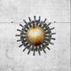 Wall light brutalist vintage sun
