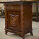 Brutalist bedside table/occasional furniture in oak from the 1960s.