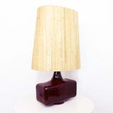 Beautiful ceramic table lamp and 60s straw