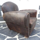 30s leather club armchair