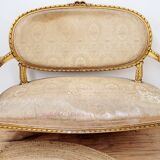 Louis XVI style living room in gilded wood