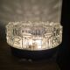 XL vintage round ceiling light in moulded glass