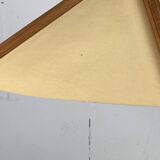 Midcentury teak and perkament pendant by Temde Leuchten, 1970s