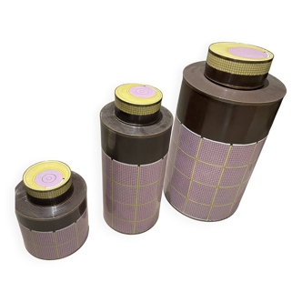 Set of 3 vintage decorative pots – Fabienne Jouvin,