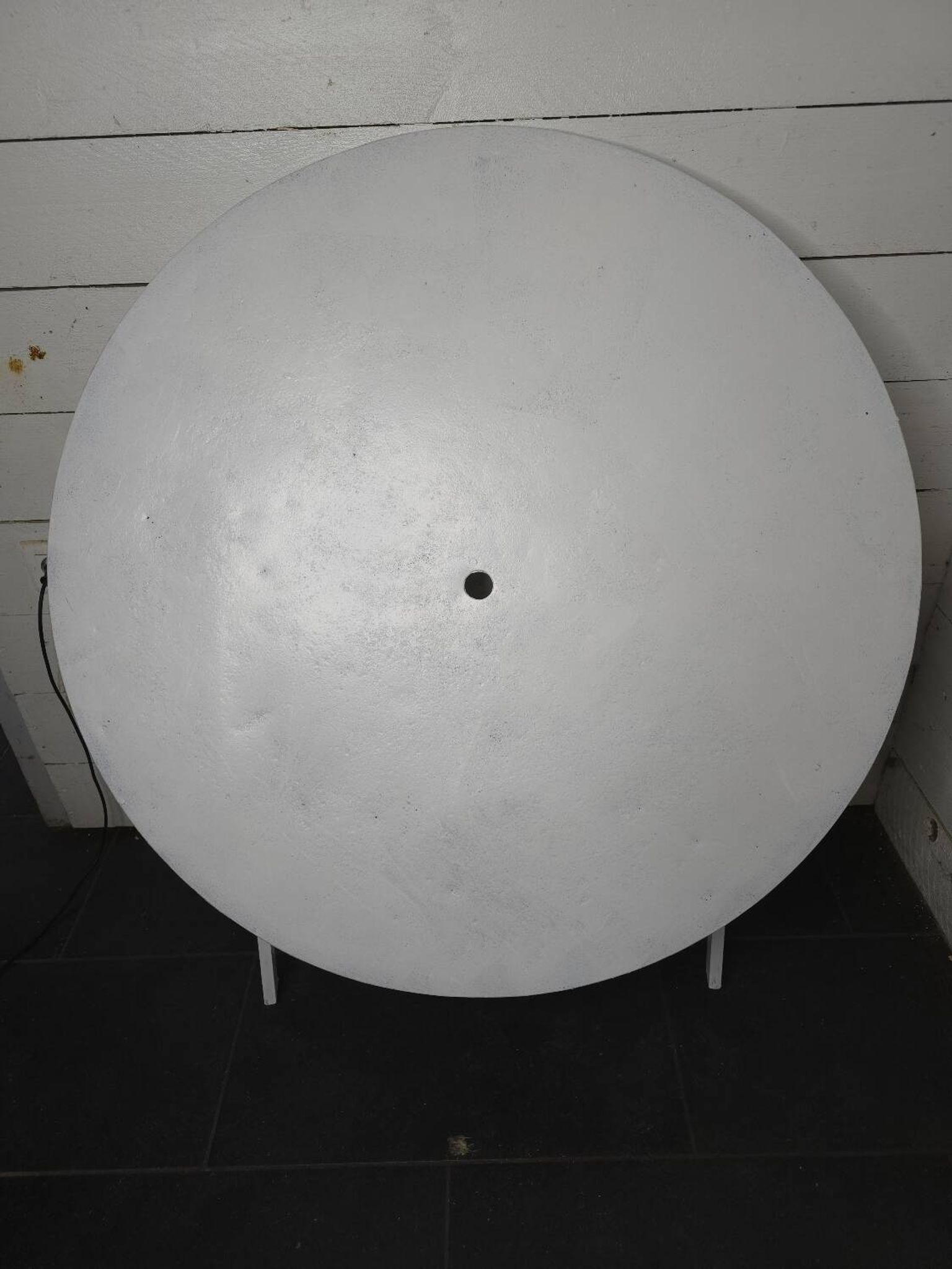 Folding iron garden table
