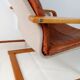 Poang leather armchair by Noboru Nakamura for Ikèa