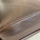 Canapé 2 places g. thams vintage rétro danois du milieu du siècle en cuir de coco des années 60