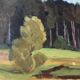 Huile paysage vintage