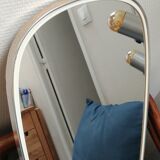 Mirror shape free 50s silver metal