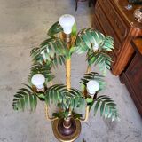 Metal and bamboo floor lamp of the 1960