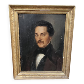 19th Century Portrait of a Young Man Oil Painting, Framed