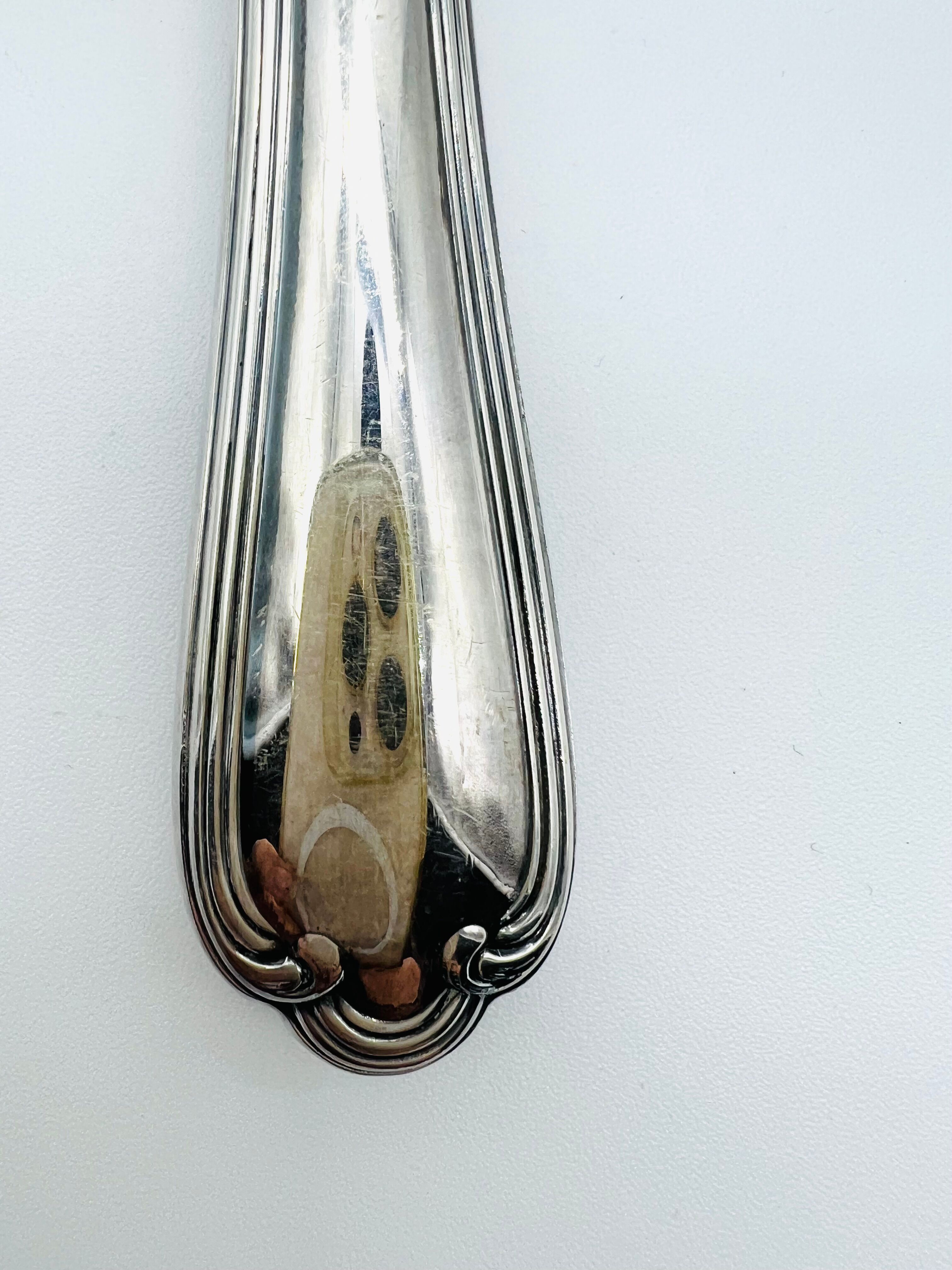Ercuis 6 spoons dessert model sully silver metal