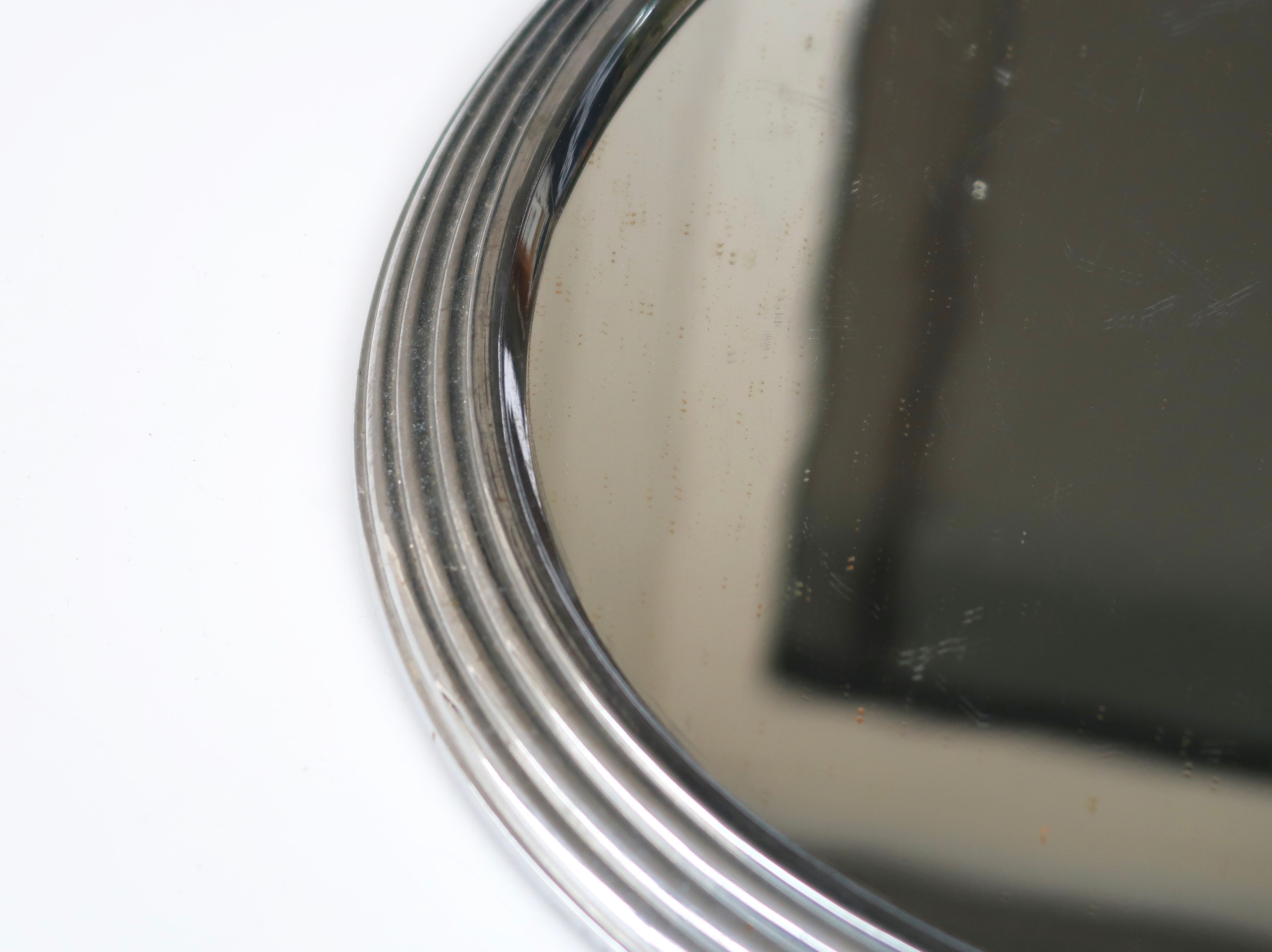 Plateau miroir ovale, centre de table Art Deco