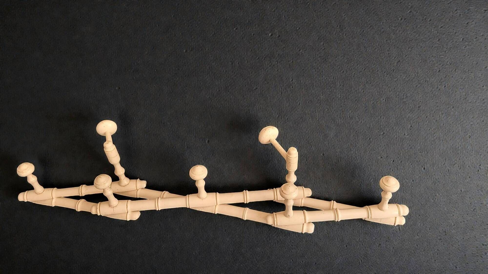 Napoleon III style bamboo accordion coat rack, 19th century