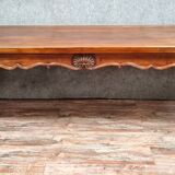 Louis XV community table in solid walnut around 1880-1900