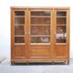Vintage wooden glass bookcase cabinet