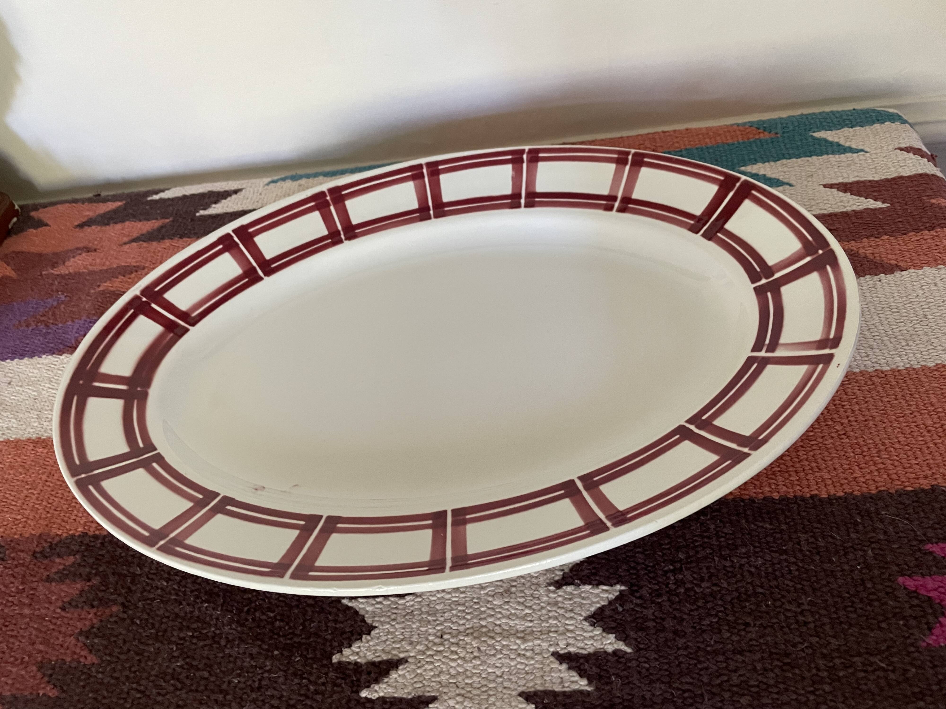 Badonviller ironstone oval dish