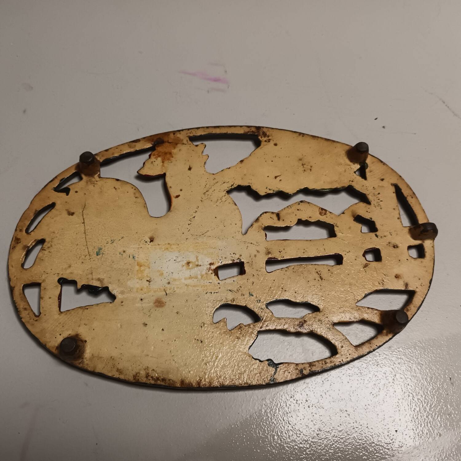 Rooster cast iron trivet