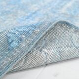 7x11 Turkish Light Blue Camouflage Pattern Vintage Rug, 223x329Cm