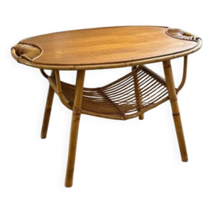 Table basse en rotin