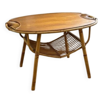 Table basse en rotin