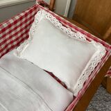 Vichy wooden doll pram bed set