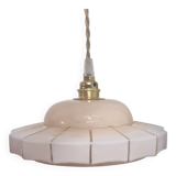 Marbled pink Art Deco glass pendant light