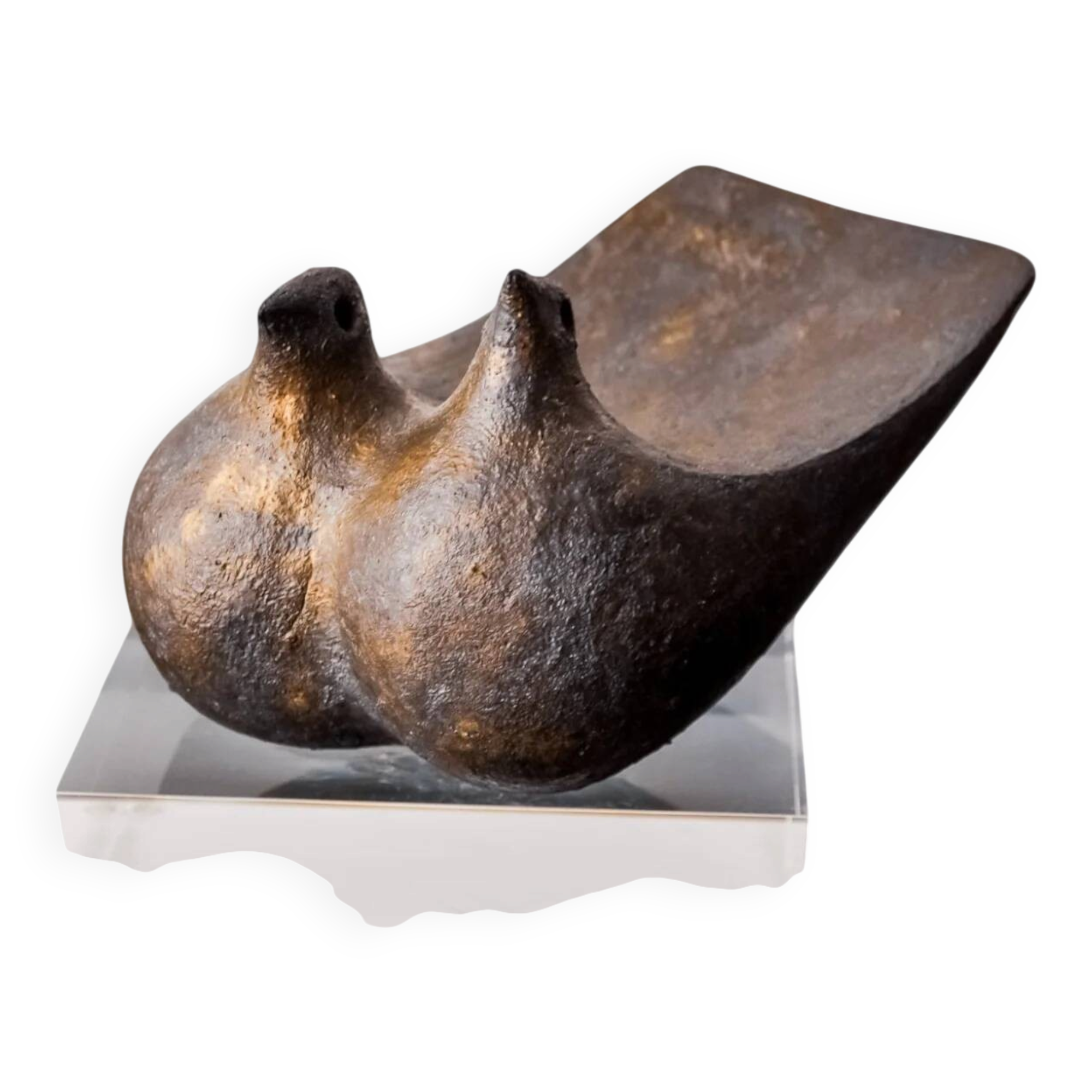 Ceramic abstract birds sculpture by Sousa, Spain, 1970s