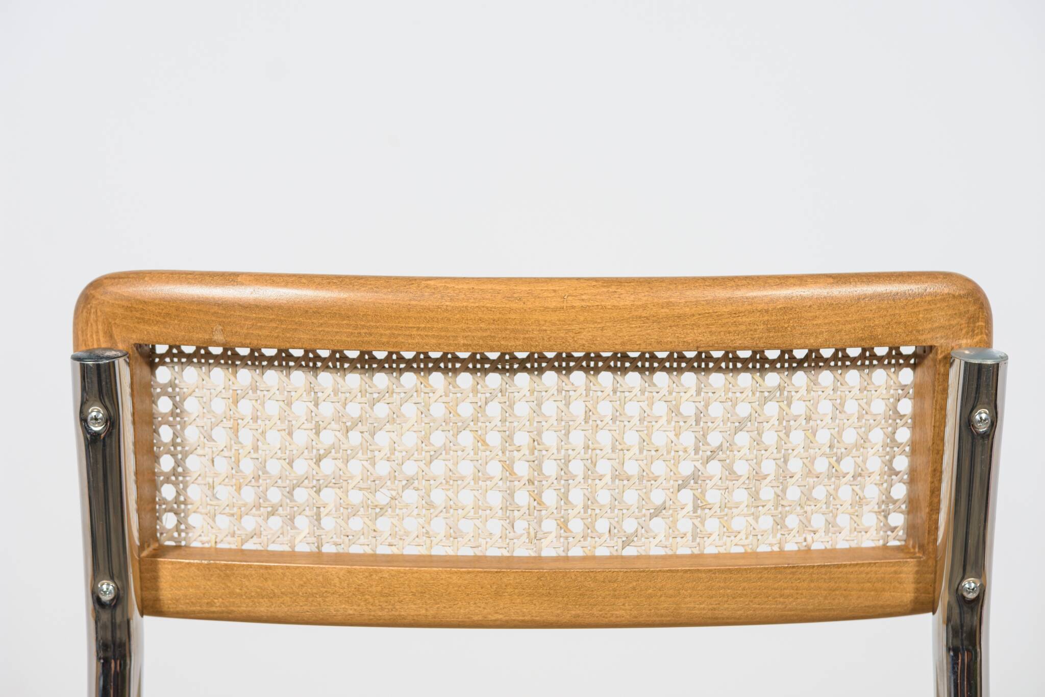 Chrome-Plated Bar Stools Typ Cesca, Italy, 1970s