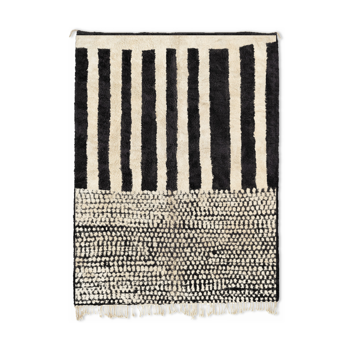 Modern Moroccan carpet white contemporary art 90x150cm