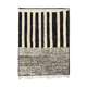 Tapis marocain moderne blanc art contemporain 90x150cm