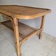 Vintage coffee table in rattan and cane – 1960s/70s