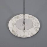 Lampadaire vintage italien "eye" en chrome, verre de Murano et marbre, 1970s
