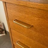 Vintage oak chest of drawers from the 1960s