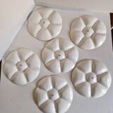 Set of 6 oyster shell plates from the Gien factory