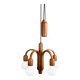 ‘Candela’ chandelier/pendant light by F. G. Schmidt for Domus, teak with 5 globe bulbs, 1960s