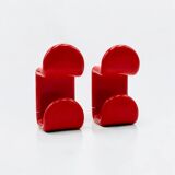 Paire de crochets muraux design italien des années 70 par Ambrogio Rossari pour Gedy