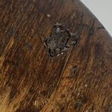Tabouret tripode en bois ancien pour couteliers, bijoutiers et ouvriers