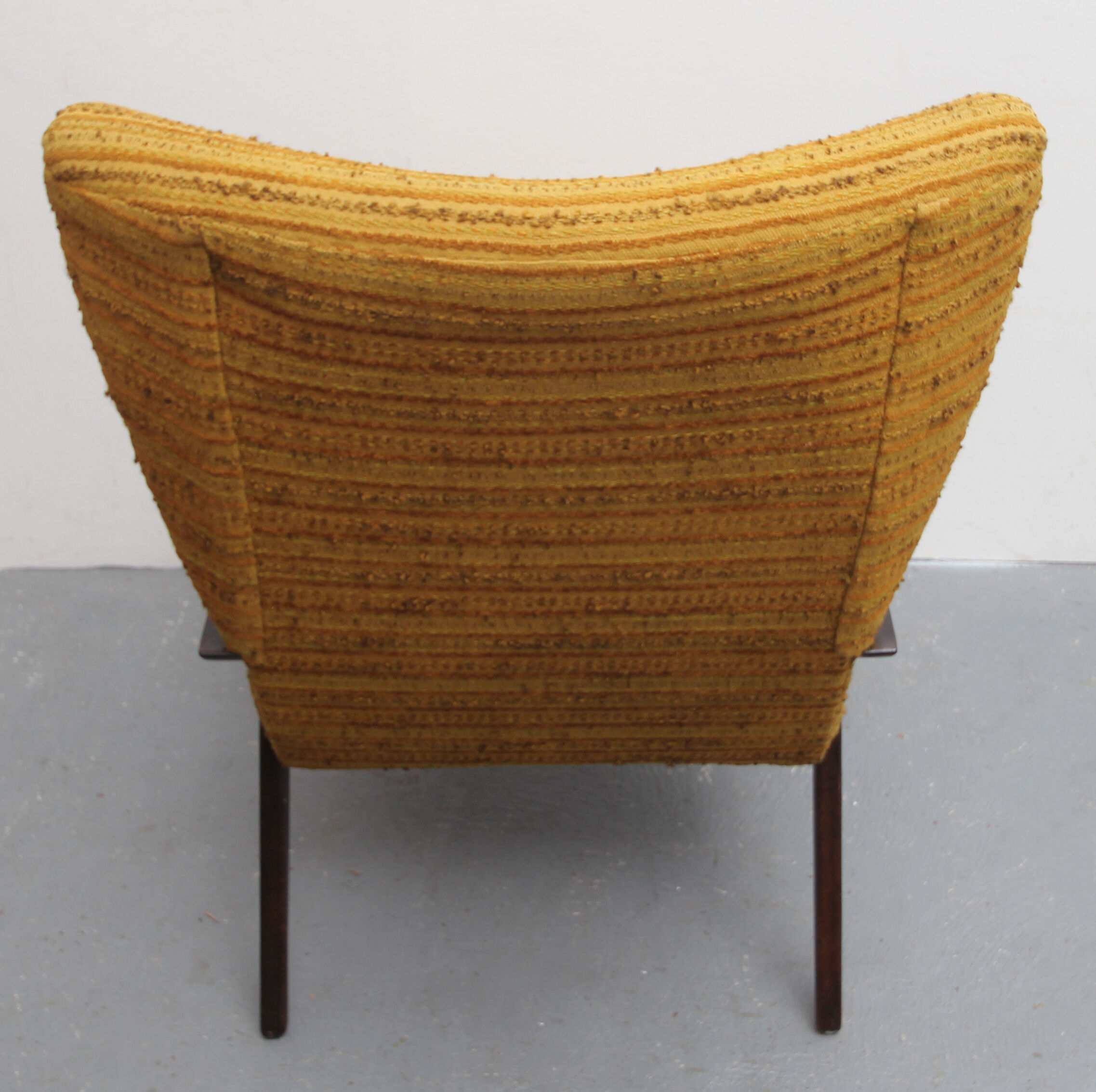 1950s highback chair ocher-yellow
