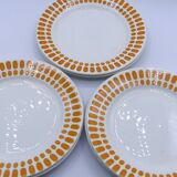6 Sarreguemines Tartan dessert plates