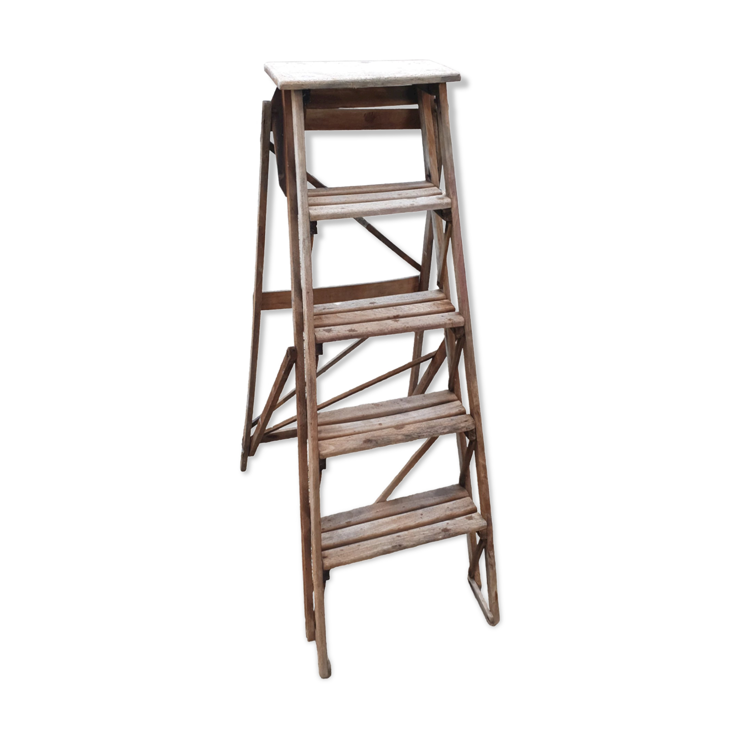 Wooden painter's stepladder