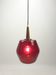 Mid century glass and teak pendant lamp, 1970s