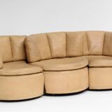 Vintage DS-800 “Biscuit” sofa by De Sede – beige leather 1970s