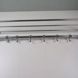 Wall-mounted coat rack Bauhaus / Art Deco in chrome metal, 1920s