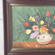 Toile huile fleurs 110x80 cm