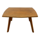 Solid wood coffee table, splayed legs - 1960s