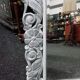 Antique mirror in painted/patinated and waxed carved wood 60x80cm