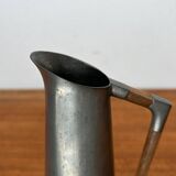 Mid-Century Pewter Carafe Vase with Teak Handle by K.M.D. Tiel Royal Holland Pewter, 1960s