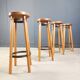 Vintage wooden bar stools, 1960s - set of 4